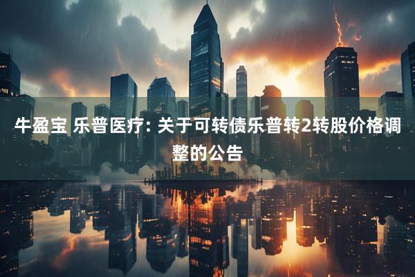 牛盈宝 乐普医疗: 关于可转债乐普转2转股价格调整的公告