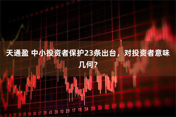 天通盈 中小投资者保护23条出台,对投资者意味几何?